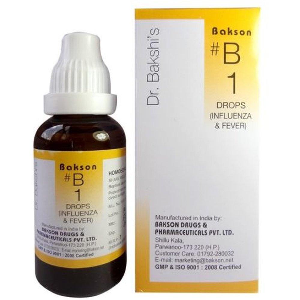 Bakson B1 Influenza and Fever Drops 30ml