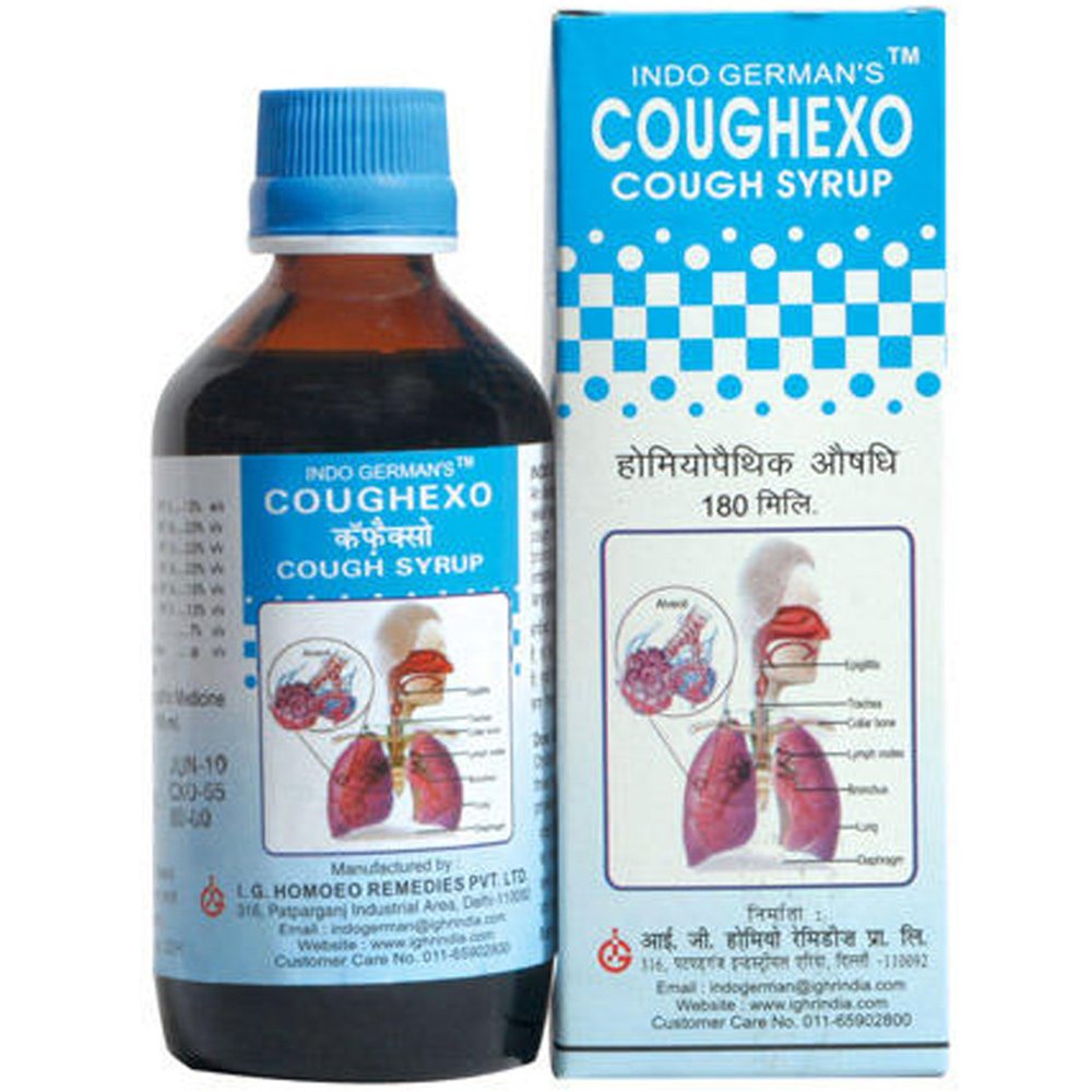 BUY Indo German Coughexo Syrup 180ml DISCOUNT 55% OFF COD | Homeonherbs