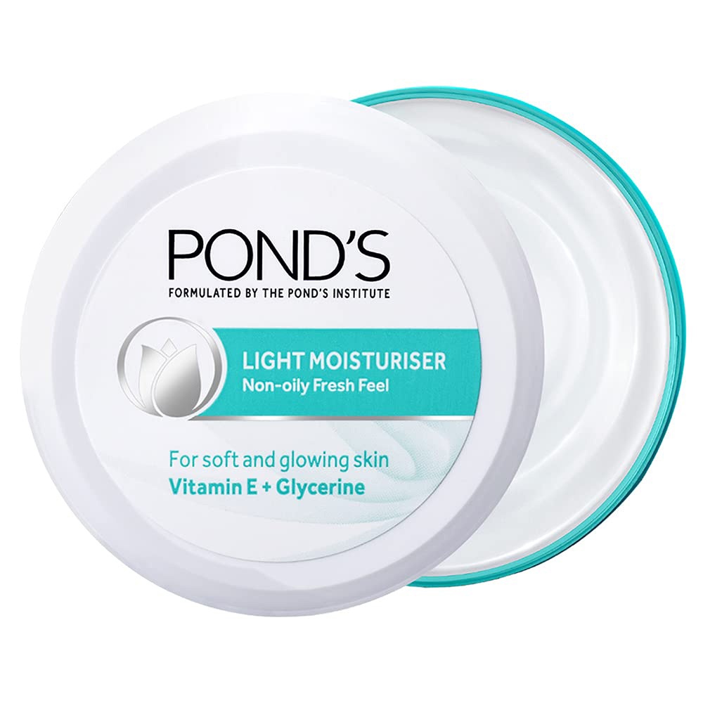 POND'S Light Moisturiser, Non- Oily With Vitamin E And Glycerine, For Soft And Glowing Skin, 250 ml 